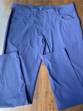 Peter Millar Bingham Mens Pants 38x32 Blue Crown Crafted Golf Performance
